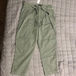 Green Tie Waist Pants